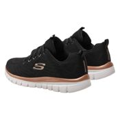 miniatura Imagen ZAPATILLAS SKECHERS GET CONNECTED NEGRO DORADO BLANCAS 12615-BKGD CASUAL MUJER