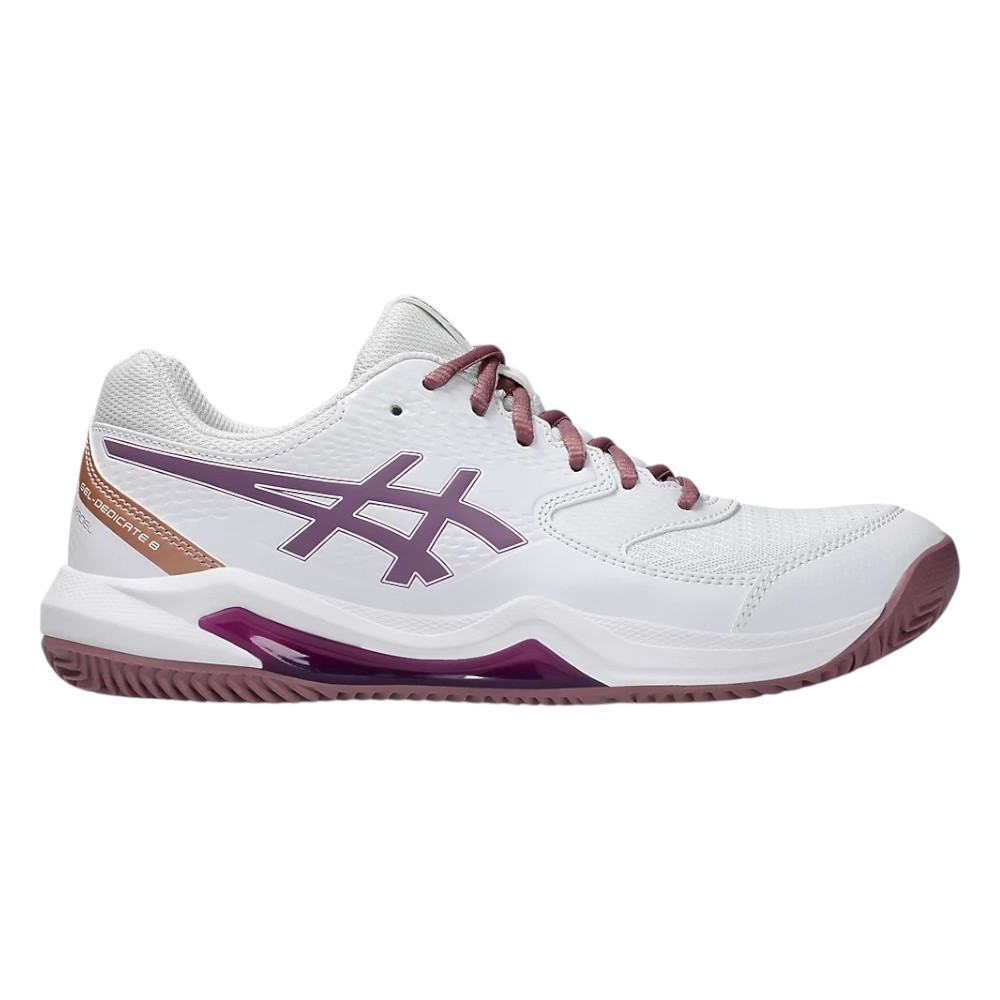 Imagen ZAPATILLAS ASICS GEL-DEDICATE 8 BLANCAS DARK UBE 1042A241-103 PADEL MUJER