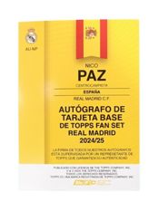 miniatura Nico Paz Autógrafo Original Real Madrid Fan Set 2024 2025 Topps 3
