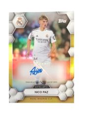 miniatura Nico Paz Autógrafo Original Real Madrid Fan Set 2024 2025 Topps 1