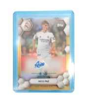 miniatura Nico Paz Autógrafo Original Real Madrid Fan Set 2024 2025 Topps 2