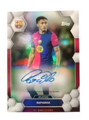miniatura Raphinha Autógrafo Original Barcelona Fan Set 2024 2025 Topps 1