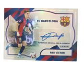 miniatura Pau Víctor Autógrafo Original FC Barcelona Panini Club 1