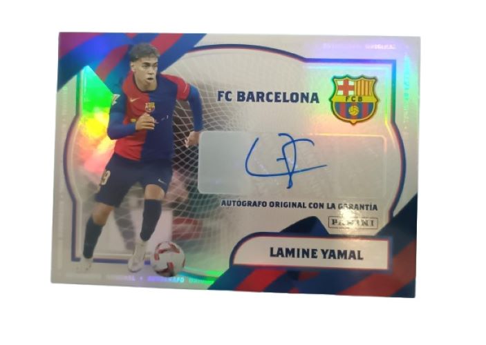 Lamine Yamal Autógrafo Original FC Barcelona Panini Club 1