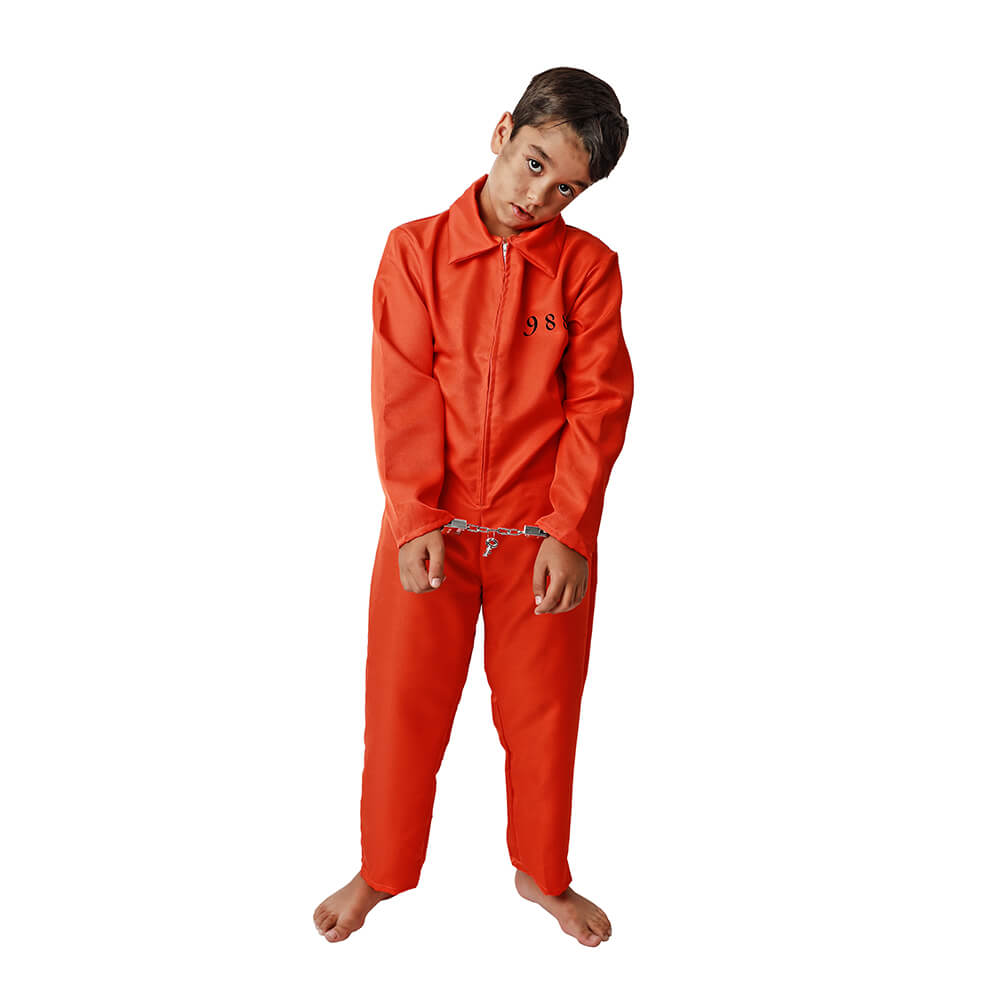Disfraz de Preso Naranja Infantil