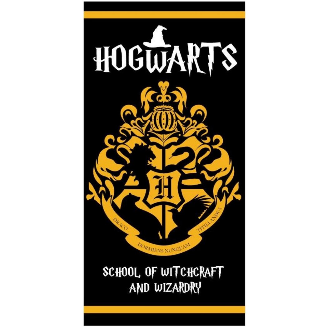 Toalla Playa o Piscina Microfibra Harry Potter Hogwarts - 140x70 cm
