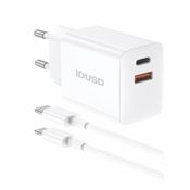miniatura Cargador USB-C 25W PD+QC con Cable Lightning -  Alta Velocidad y Seguridad