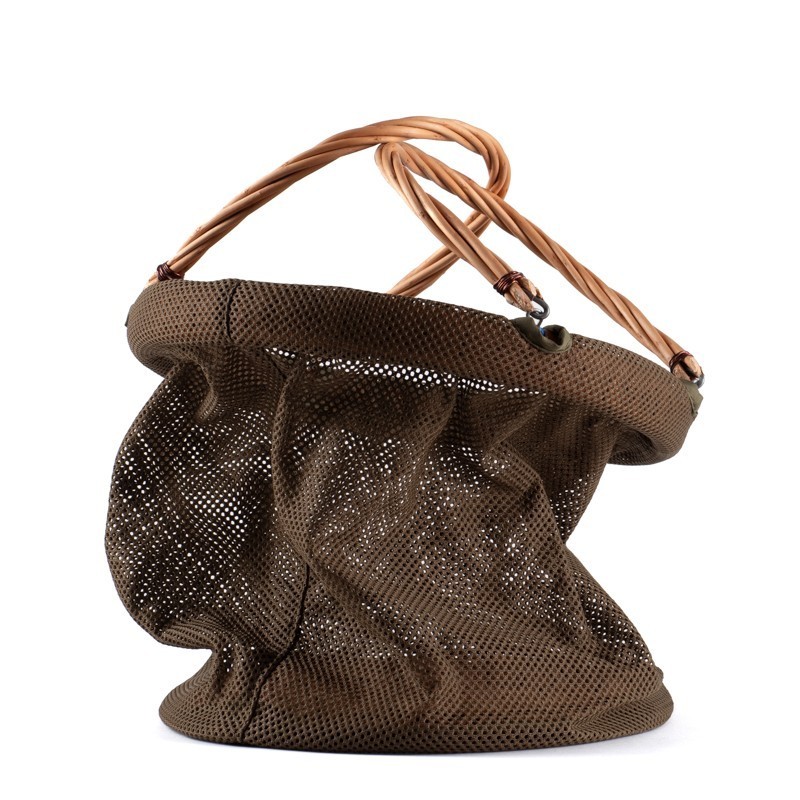 La Casa de las Setas Cesta plegable mimbre malla VG-2