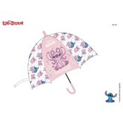 miniatura Paraguas Niñ@s Automático Lilo y Stitch con Ángel Rosa 48cm y 78cm diámetro 2