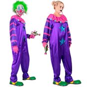 miniatura Disfraz de Payaso de Terror del Espacio Morado Adulto 4