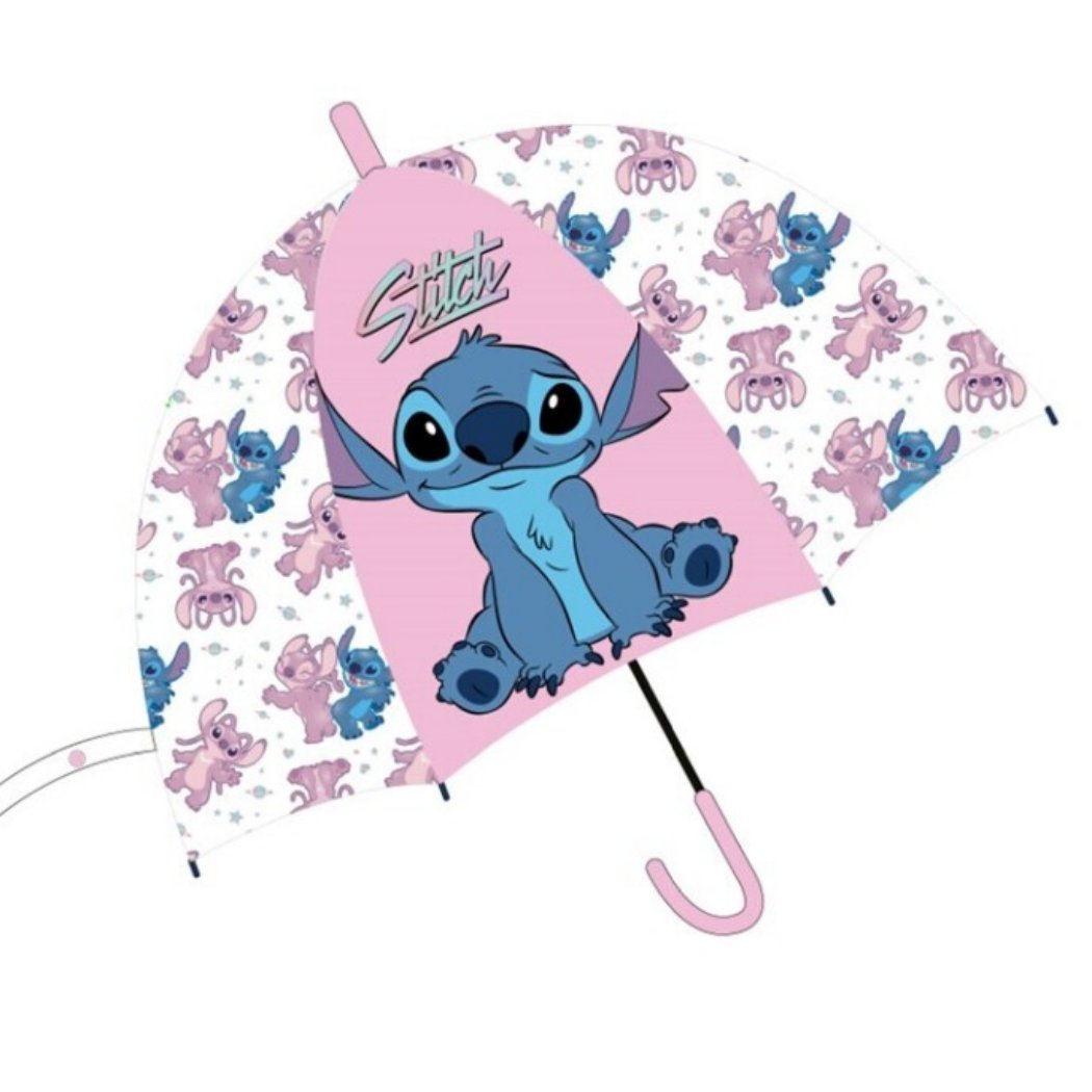 Paraguas Niñ@s Automático Lilo y Stitch Rosa con Ángel 48cm y 78cm diámetro 1