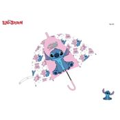 miniatura Paraguas Niñ@s Automático Lilo y Stitch Rosa con Ángel 48cm y 78cm diámetro 2