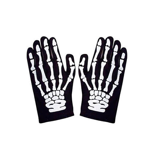 Guantes Esqueleto cortos adulto
