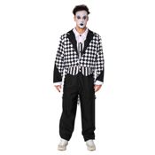 miniatura Disfraz de Arlequín Blanco y Negro Adulto 2