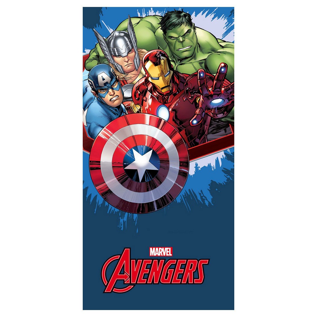 Toalla Playa o Piscina Algodón 100% Avengers Los Vengadores 140x70cm