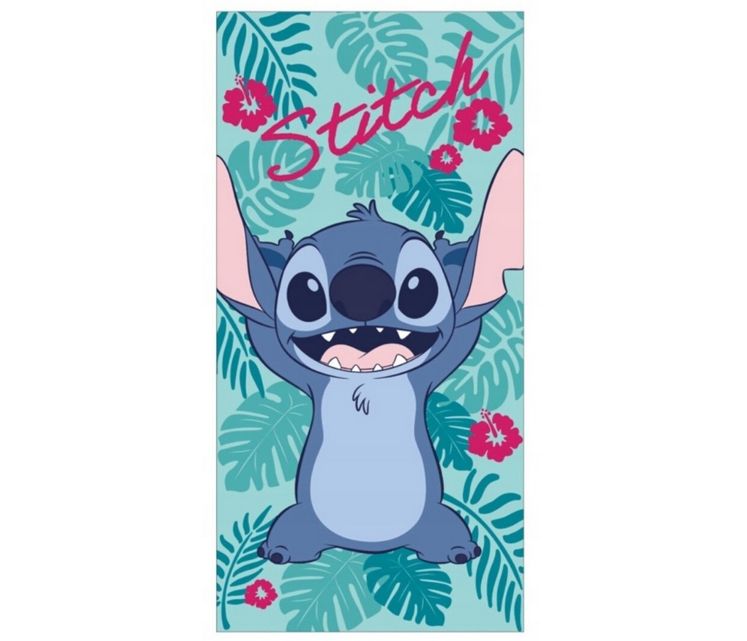 Toalla Playa o Piscina Microfibra Disney Lilo y Stitch con Palmeras 140x70cm 1