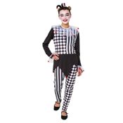 miniatura Disfraz de Arlequín Blanco y Negro Mujer Adulto 3