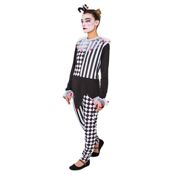 miniatura Disfraz de Arlequín Blanco y Negro Mujer Adulto 4