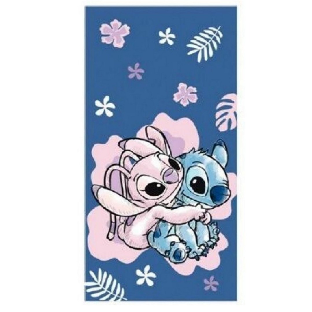 Toalla Playa o Piscina Microfibra Disney Lilo y Stitch con Angel 140x70cm