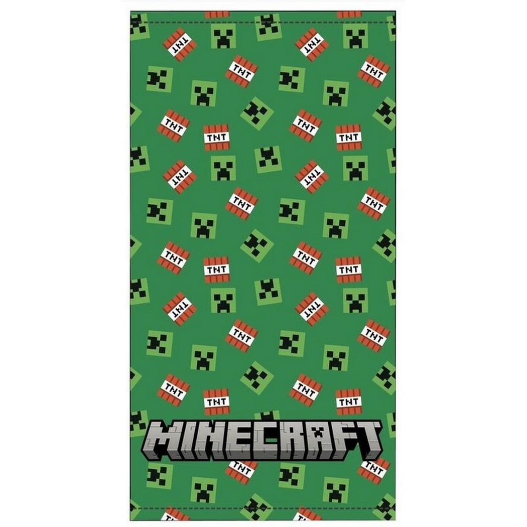 Toalla Playa o Piscina Microfibra Minecraft 140x70cm