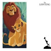 miniatura Toalla Playa o Piscina Microfibra Disney El Rey León Mufasa con Simba 140x70cm 2