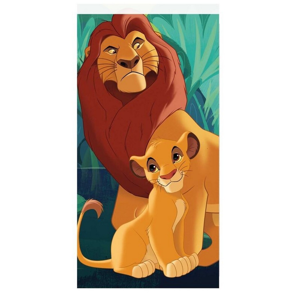 Toalla Playa o Piscina Microfibra Disney El Rey León Mufasa con Simba 140x70cm 1
