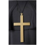 miniatura Disfraz Monje Sacerdote Túnica Negra Adulto 5