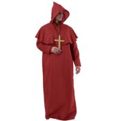 miniatura Disfraz Monje Sacerdote Túnica Roja Adulto 1