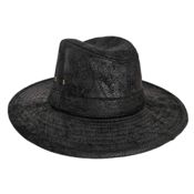 miniatura Sombrero Fedora Sintético Negro Desgastado Unisex Adulto 2