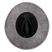 miniatura Sombrero Fedora Sintético Gris Desgastado Unisex Adulto 5