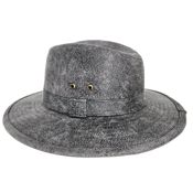 miniatura Sombrero Fedora Sintético Gris Desgastado Unisex Adulto 4