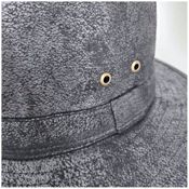 miniatura Sombrero Fedora Sintético Gris Desgastado Unisex Adulto 2