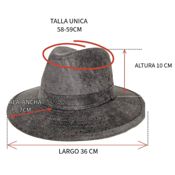miniatura Sombrero Fedora Sintético Gris Desgastado Unisex Adulto 8