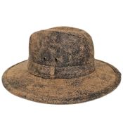 miniatura Sombrero Fedora Sintético Beige Desgastado Unisex Adulto 6