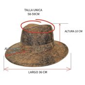miniatura Sombrero Fedora Sintético Beige Desgastado Unisex Adulto 5