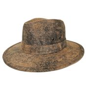 miniatura Sombrero Fedora Sintético Beige Desgastado Unisex Adulto 3