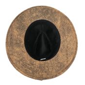miniatura Sombrero Fedora Sintético Beige Desgastado Unisex Adulto 9
