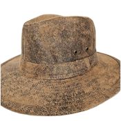 miniatura Sombrero Fedora Sintético Beige Desgastado Unisex Adulto 8