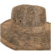 miniatura Sombrero Fedora Sintético Beige Desgastado Unisex Adulto 2