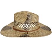 miniatura Sombrero Paja Natural Unisex Estampado Serpiente 07