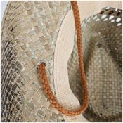 miniatura Sombrero Paja Natural Unisex Estampado Serpiente 05