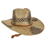 miniatura Sombrero Paja Natural Unisex Estampado Serpiente 04