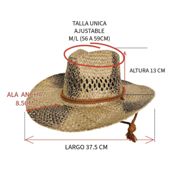 miniatura Sombrero Paja Natural Unisex Estampado Serpiente 09