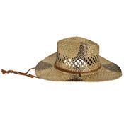 miniatura Sombrero Paja Natural Unisex Estampado Serpiente 08
