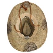 miniatura Sombrero Paja Natural Unisex Estampado Serpiente 02