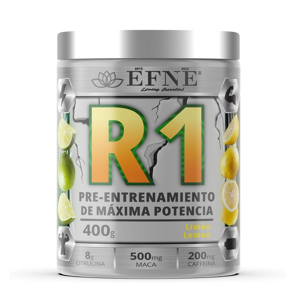 EFNE R1 Pre-entreno Máxima Potencia Sabor Limón 400g 1