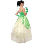 miniatura Disfraz Princesa Rana Tiana Vestido Verde Reina Hada Adulto 3