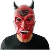 miniatura Disfraz Diablo Capa Roja Terciopelo con Máscara y Tridente Adulto 6