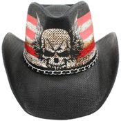 miniatura Baile country sombrero estampado americano