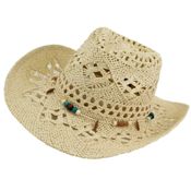 miniatura Sombrero Western Unisex Beige